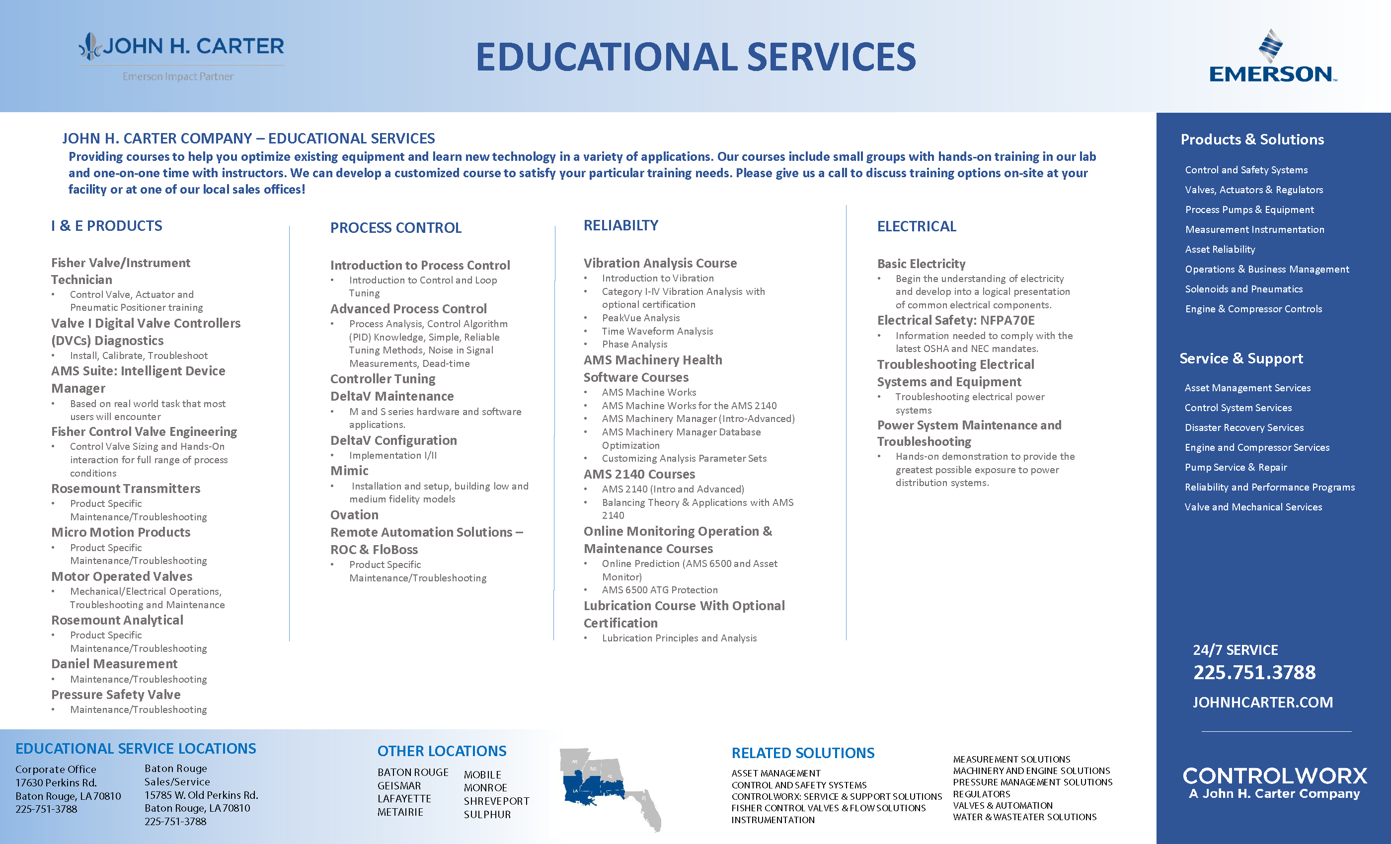 Education Services Line Sheet